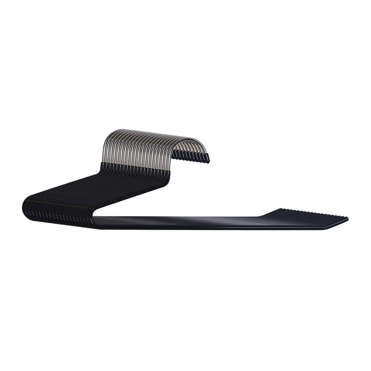 Relaxdays Hosenbügel, 20er Set, rutschfeste Kleiderbügel, platzsparend, HBT: 17,5 x 35 x 0,5 cm, Anzugbügel, schwarz