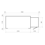 thumbnail of Leñera de jardín M205 – 344 x 130 cm – 4 m²