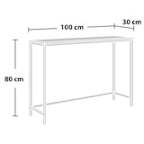 thumbnail of Helloshop26 - Tavolo consolle 80 x 100 x 30 cm nero e effetto legno 03_0008578