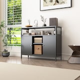 thumbnail of Sideboard Mesh Schwarz aus Metall mit 2 Schiebetüren