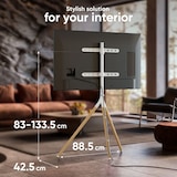 thumbnail of ONKRON TV Ständer Staffelei für 32 - 65 Zoll TV bis zu 35 kg,max 400x400 VESA Standfuß höhenverstellbar & schwenkbar TS1220-W