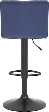 thumbnail of Décoshop26 - Barhocker x1 drehbar höhenverstellbar gesteppter Sitz in blauem Samt und schwarzem Metall 10_0005000