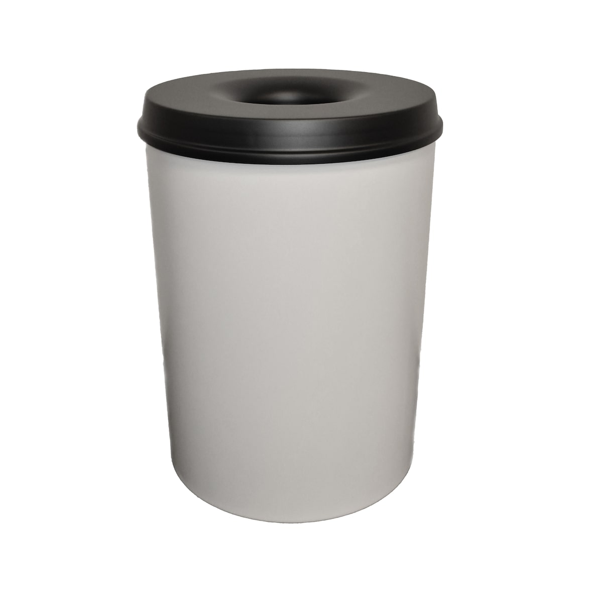 Vlamdovende papierbak 30 ltr - grijs, zwart