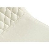 thumbnail of Décoshop26 - Chaises de salle à manger x4 coutures décoratives losanges assise en tissu crème pieds métal noir mat 10_0007734