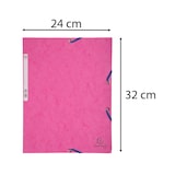 thumbnail of Exacompta  Cod. 55520E - Cartella 3 lembi con elastici in cartoncino lustré 400 g/mq - 24x32cm rosa  - Confezione da  25 pz.
