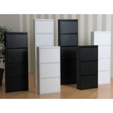 thumbnail of Pisa Schuhschrank mit 4 Klappen/ Türen in Metall weiss. Fertig montiert geliefert.