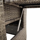 thumbnail of vidaXL Gartensessel mit Beistelltisch Verstellbar Grau Poly Rattan, Garten Liegestuhl, Outdoor Stuhl, Sessel, Gartensessel, Stuhl, Gartenstuhl