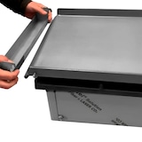 thumbnail of MBH - Professionelles Gaskocher + Gasgrill Bratplatte 40x40 alles in einem für die Gastronomie. Industrieller Tischherd mit 1 Feuer für Restaurant.