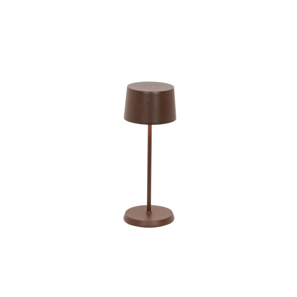 Zafferano OLIVIA PRO MICRO Oplaadbare en dimbare Corten LED-tafellamp
