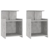 thumbnail of Tables de chevet 2 pcs Gris béton 40x35x60 cm Aggloméré