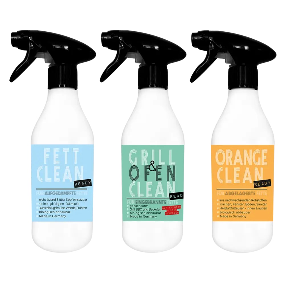 Starter Set 3x 0,5l (gebrauchsfertig) komplettes Reiniger-Paket