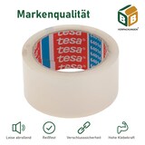 thumbnail of 36 x Tesa Klebeband (5 cm x 66 m) transparent Paketklebeband Packband PP Kleberolle leise abrollend