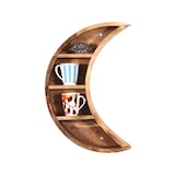 thumbnail of Möbilia Wand-Regal | Halbmond-Form | Mango-Holz | B 40 x T 13 x H 60 cm | natur | 22020008 | Serie REGAL