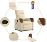 thumbnail of vidaXL Massagesessel Creme Stoff