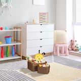 thumbnail of Relaxdays Aufbewahrungskorb geflochten, 3er Set, 2 Größen, Badezimmerkorb, Schrank & Regal, Papierseil, Dekokörbe, braun