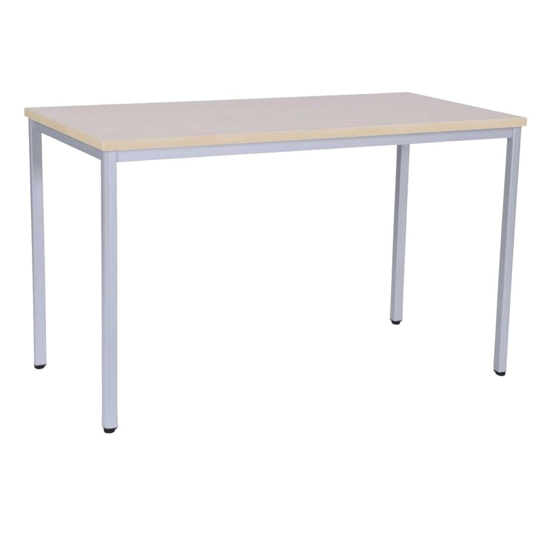 CEHA Besprechung- und Mehrzwecktisch 140 x 80 cm mit Gestell in weißaluminium und Dekor ahorn