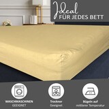 thumbnail of Spannbettlaken Jersey 100% Baumwolle 90-100x200 cm Gelb 2er Pack