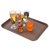 thumbnail of CAMBRO - 1520CT-138 - Bandeja CAMTREAD FIBRA DE VIDRIO rectangular con superficie ANTIDESLIZANTE/perfil alto - 38x51,5 cm - Marrón