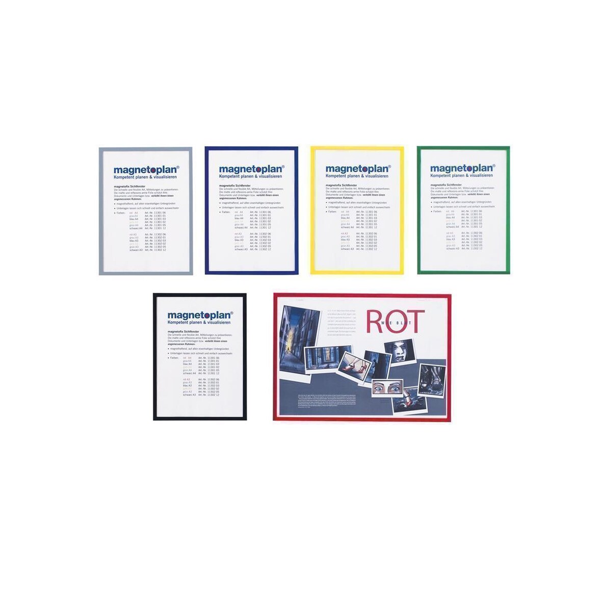 magnetoplan Magnetrahmen magnetofix, A4, blau