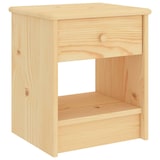 thumbnail of Table de chevet naturel 35x30x40 cm bois de pin massif