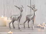 thumbnail of Deko Figur Hirsch VE 8x 2 Stück Tischdekoration Tierfigur Metall Weihnachtsdeko : silber
