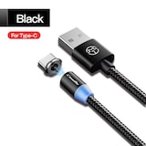 thumbnail of CaseMe 1m Magnet Ladekabel Magnetisch für iPhone Samsung Huawei Sony LG HTC Apple Lightning  Schwarz 1 meter