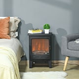 thumbnail of HOMCOM Chimenea Eléctrica Portátil de 900/1800W con Efecto de Llama Termostato Ajustable Protección Sobrecalentamiento hasta 20 m² 39x26x54,8 cm Negro