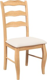 thumbnail of Esszimmerstühle RESZ mit Kissen 2er Set Hellbraun-Creme Massivholz | Küchenstuhl Wohnzimmerstühle Essstühle bequem