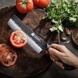 thumbnail of XinZuo - Damascus Nakiri 18 cm - X06 Mo Series - gemaakt van 67-laags damascus staal