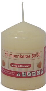 thumbnail of Stumpenkerzen Blockkerze Kerze Stumpe Champagner Weihnachten 60 x 80 mm