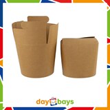 thumbnail of DayBays 500 Stk. Dönerbox 26 OZ 750 ml Papier+PE-beschichtet Rund unbedruckt Kraft Design Braun