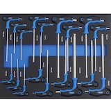 thumbnail of Profi Werkstattwagen Einlage blau Innensechskantschlüsselsatz Torx T-Griff 18 tlg. Schaum 520x400mm