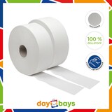 thumbnail of DayBays 12 Rollen Jumbo Toilettenpapier Mini 2-lagig 393 Blatt Zellstoff Extra Weich Weiß