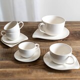 thumbnail of Coffret de 4 tasses à thé avec sous tasses 20 cl Pétale -  20.00 cl Blanc Rond Porcelaine Table Passion 12.00x8.00 cm