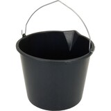 thumbnail of 4x Eimer Baueimer Maurereimer 12 L Schwarz Tragehenkel Mörtel Baustelle Garten