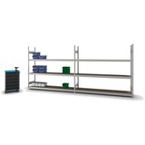 thumbnail of PROREGAL Weitspannregal Stecksystem T-Profil | HxBxT 200x225x50cm | 3 Ebenen | Spanplatten-Fachboden | Fachlast 350kg | Verzinkt | Lagerregal