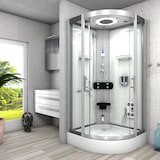 thumbnail of Komplettdusche Duschkabine Fertigdusche Dusche D58-20T0-EC 100x100 cm mit 2K Scheiben Versiegelung