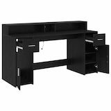 thumbnail of vidaXL Schreibtisch Schwarze Eiche 160 x 55 x 91 cm Holzwerkstoff