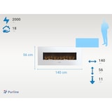 thumbnail of PURLINE Elektrische haard NON-CASTRABLE Panoramic met wit front CHE-505