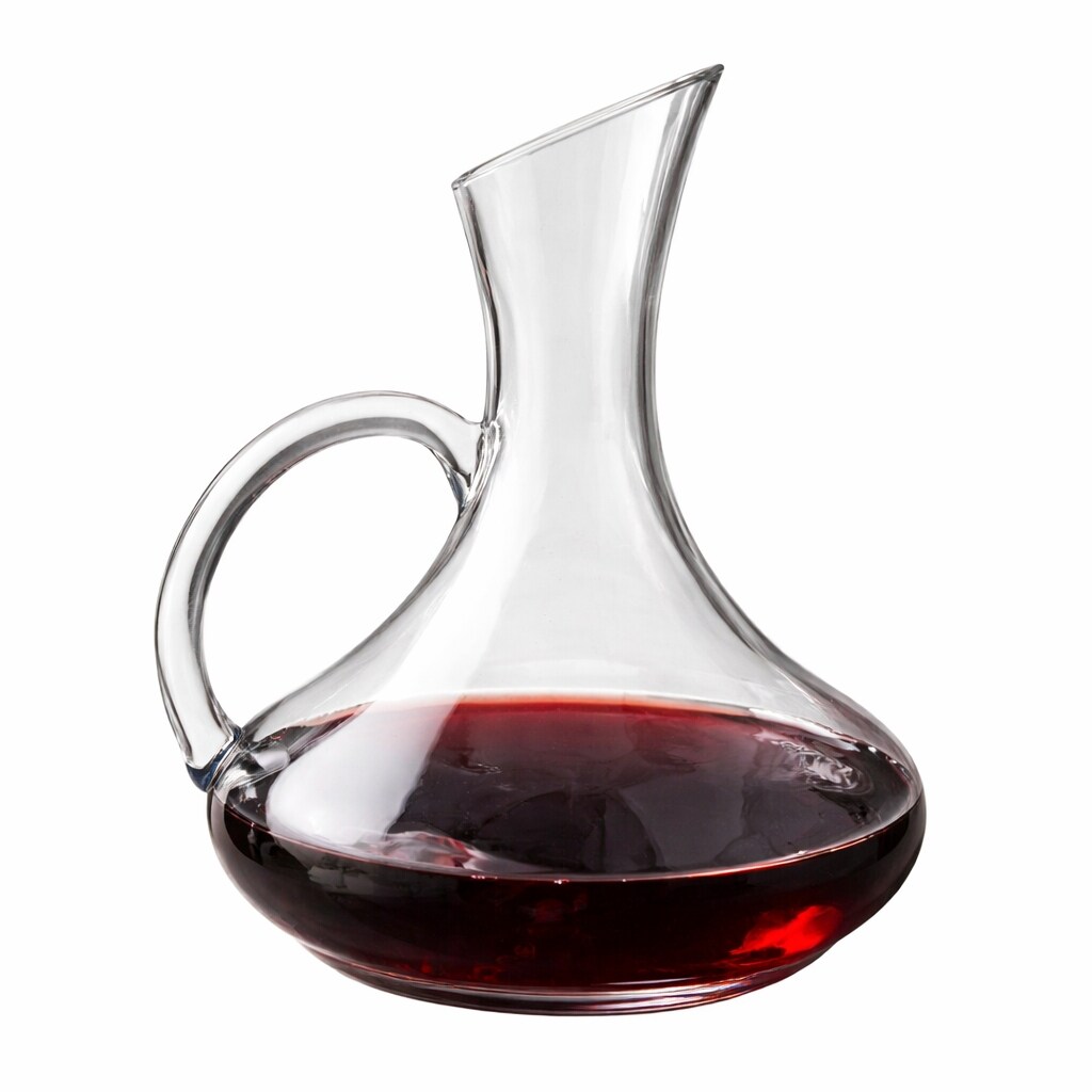 Glazen Cristal Decanter 1,5 Liter – Wijnkaraf met Handvat – Luxe Design – 21 x 21 x 35 cm