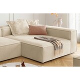 thumbnail of KAWOLA Sofa CARMO Ecksofa Stoff beige Recamiere rechts