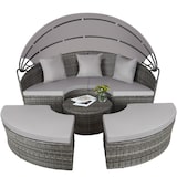 thumbnail of tectake Bain de soleil rond modulable SANTORIN - gris - 406107