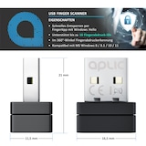 thumbnail of Aplic USB Fingerabdrucksensor Fingerabdruckleser - bis zu 10 IDs - Windows 8 10 11 - unterstützt bis zu 10 IDs - USB - Plug & Play - Finger Scanner