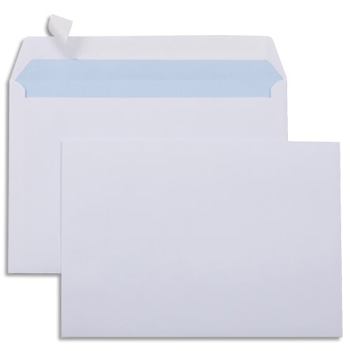 Boîte de 500 enveloppes Everyday blanches 162x229/C5, 80 g/m², adhésive avec bande