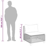 thumbnail of vidaXL 7-tlg. Garten-Sofagarnitur mit Kissen Grau Poly Rattan