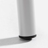 thumbnail of Rechthoekige witte metalen tuintafel - Oviala