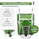 thumbnail of Hofkarre XL 220 L 300 kg Stahlfelge Luftrad Futterkarre Schubkarre Pferde Hof Stall