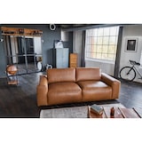 thumbnail of KAWOLA Sofa BODHI 3-Sitzer Leder hellbraun