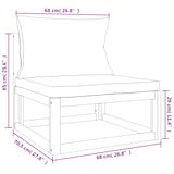 thumbnail of Helloshop26 - Gartenmöbel-Set 5-teilig mit hellgrauen Kissen Massivholz 02_0016388
