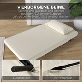 thumbnail of Schlafsofa Klappsofa Cremeweiß 78x80x94 cm 2in1 mit 6fach verstellbarer Rückenlehne Liegefunktion Zusatzbeinen Kissen